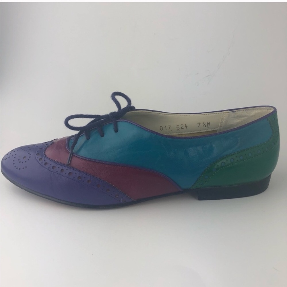 Vintage Nina Multicolored Oxfords (Made in Spain)